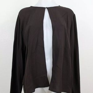 Eileen Fisher Silk/Wool Open Cardigan
